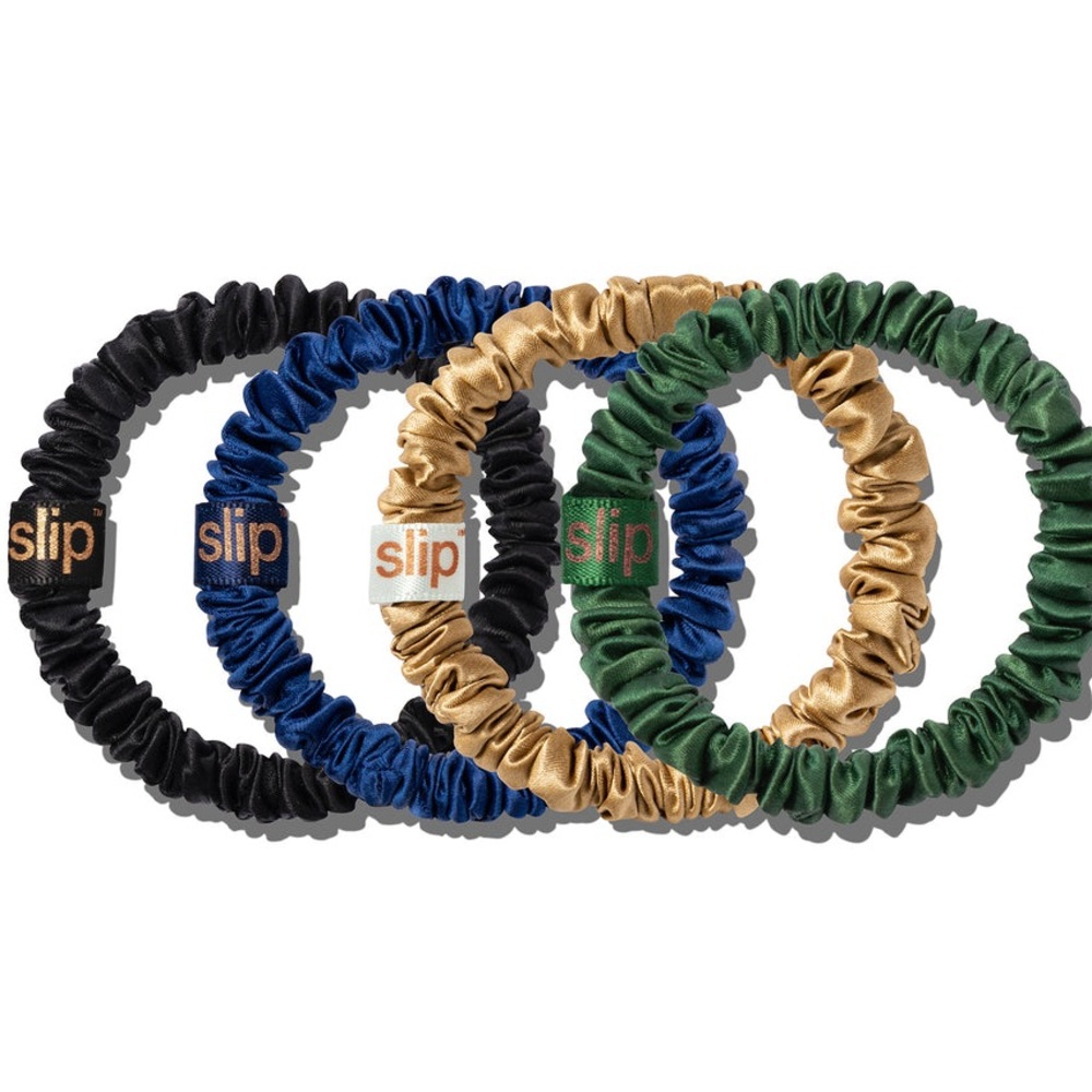 Slip 4-Pc. Pure Silk Skinny Scrunchie Ornament Set - Paige